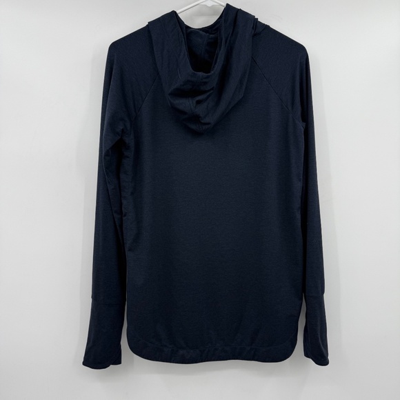 Athleta Uptempo Hoodie Sweatshirt Women Small Blue Navy Athletic Performance - Picture 5 of 13